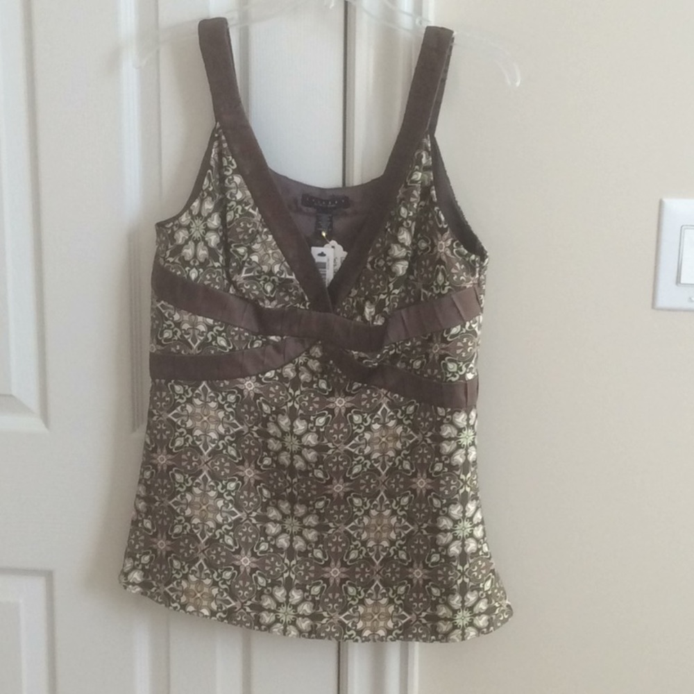 Laundry brown silk top